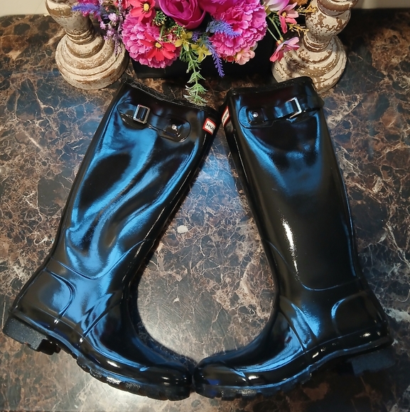 Hunter Tall Original Gloss Rain Boots Size 6 for Women - Picture 1 of 14